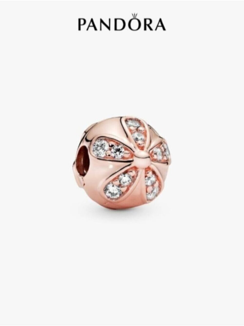 Pandora Sparkling Daisy Flower Clip Charm
